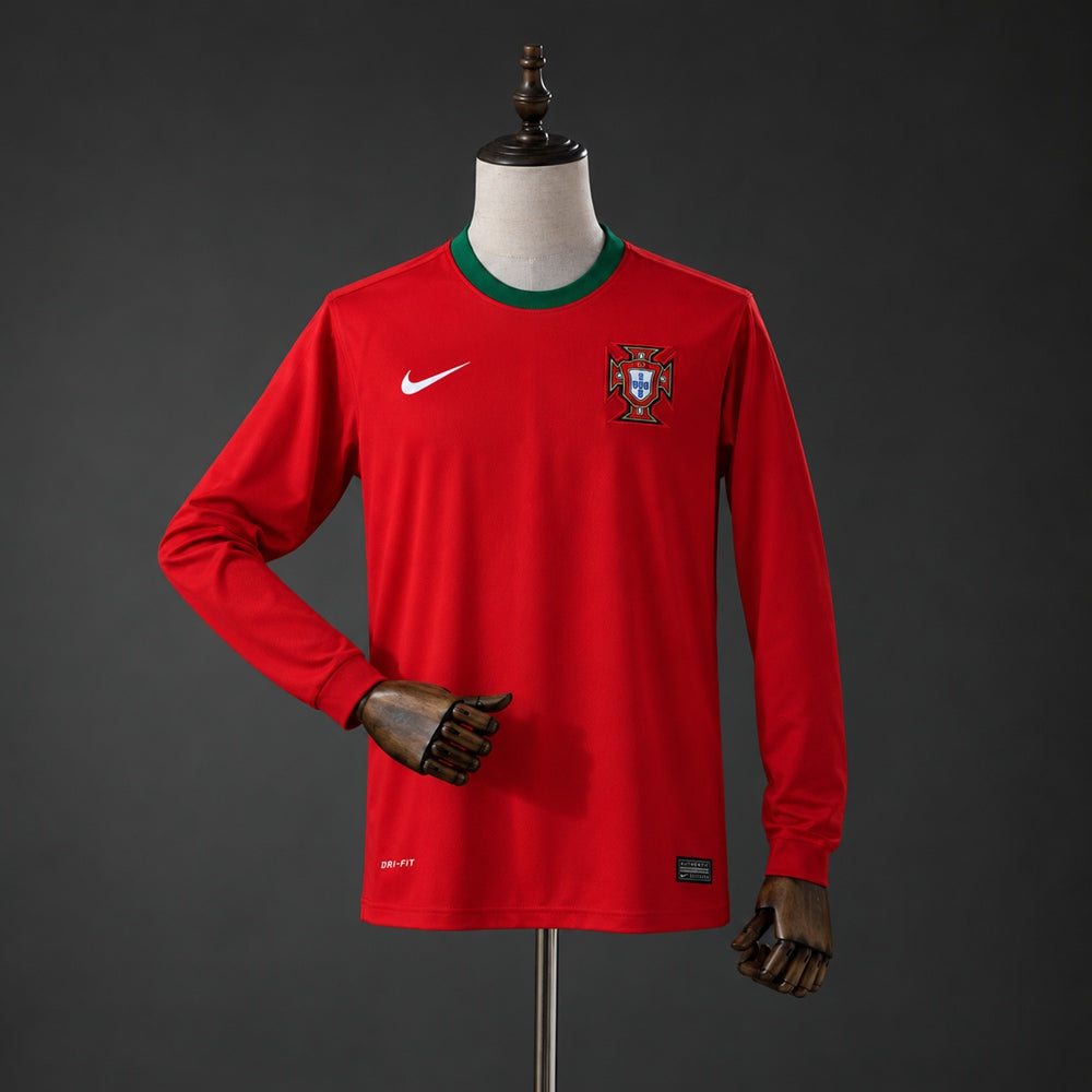 Camiseta Retro Portugal 2012 Manga Larga