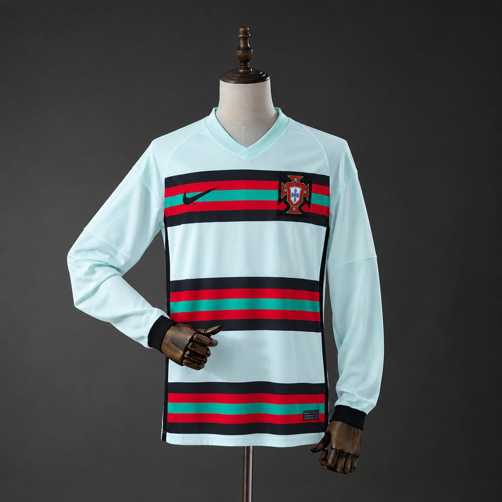 Camiseta Retro Portugal 2020 Manga Larga