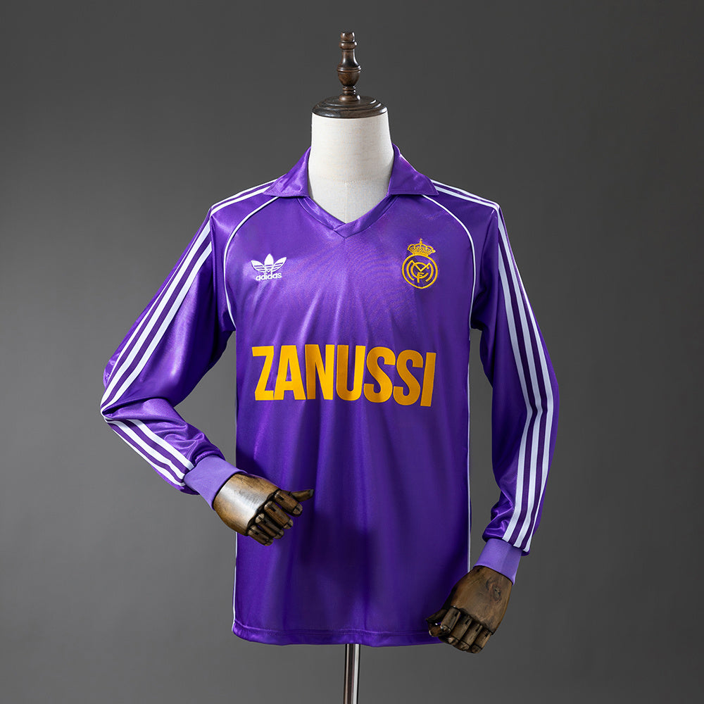 Camiseta Retro Real Madrid Morada 1984/85