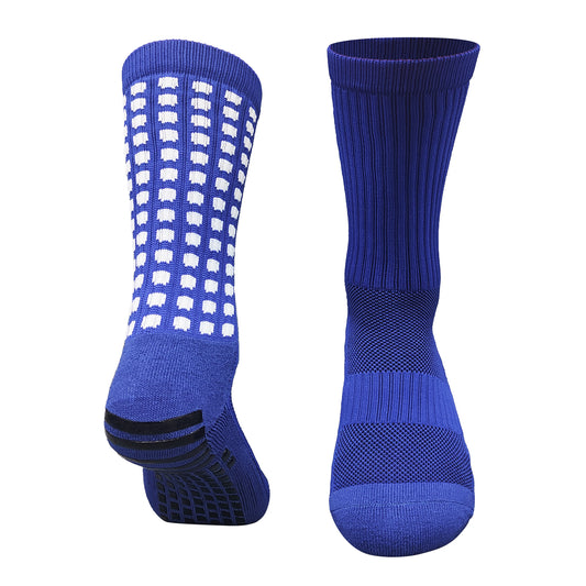 Calcetines antideslizantes de cuadros azules · Talla única