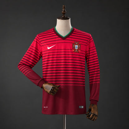 Camiseta Retro Portugal 2014 Manga Larga